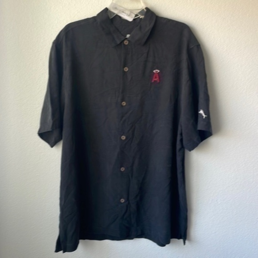 NWT Tommy Bahama shirt Los Angelos Angels MLB silk size XL